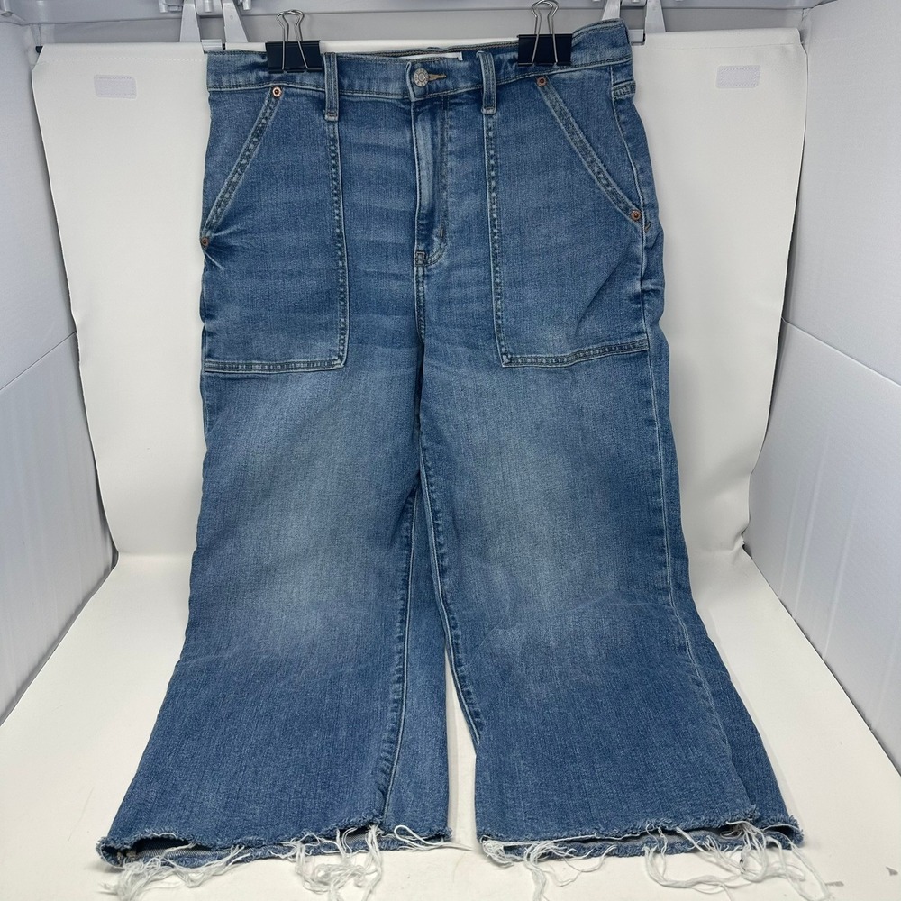 DAZE Denim Jeans Women 30P Blue Just Right Wide Leg Patch Pocket D00016323PSO